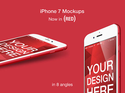 Iphone7 Red Mockups Dribbble