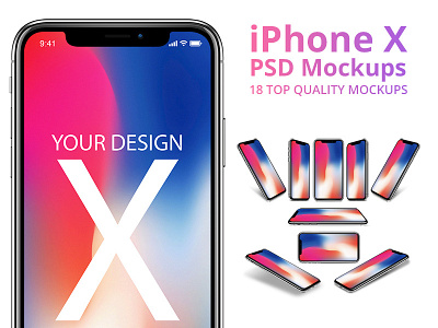 Iphone X Psd Mockups apple download iphone iphone x iphone x mockups mac mockup modern presentation psd