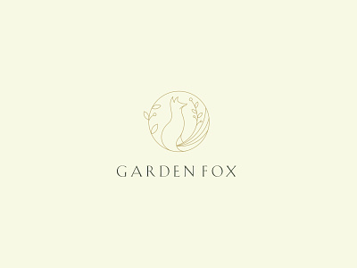 Garden Fox branding clean design elegance flat floral fox garden illustration logo luxrious modern logo design simple