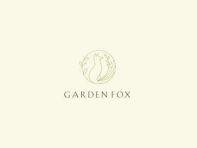 Garden Fox branding clean design elegance flat floral fox garden illustration logo luxrious modern logo design simple