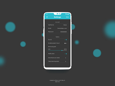 Daily UI #007 - Settings