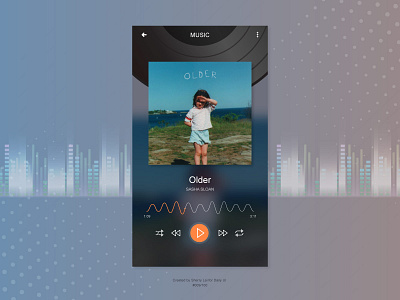 Daily UI #009 - Music Player daily 100 challenge daily ui dailyui009 dailyuichallenge music player ui ux