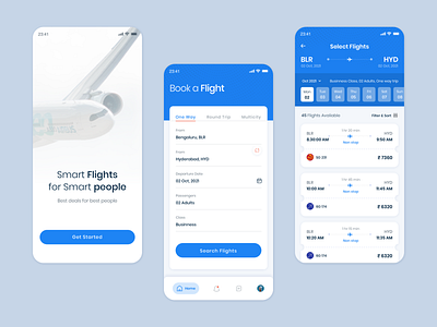 Flight Booking App interaction design mobile app mobile app design ui ui design uiux user interface ux design
