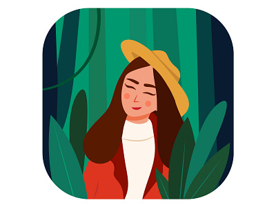 Girl in the forest 2d animation branding cartoon character design design digital drawings flat illustration forest girl character girl illustration graphic design green forest illustration modern ui ux vector