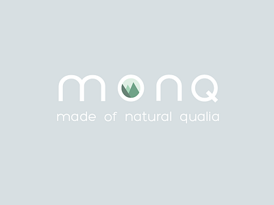 Monq Logo aroma therapy calm logo monq mountains nature zen