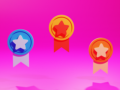 Medal 3d graphic design icon