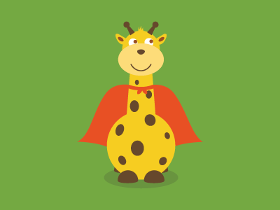 Gary the Giraffe animal cape cute cute animal design giraffe vector yellow