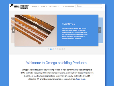 Omega Shield Homepage clean flat layout minimalistic ui web website