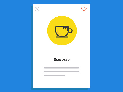 Coffee Tinder caffeine card coffee flat minimal tinder vector