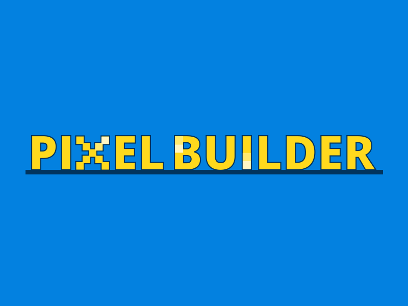 Pixel Builder animation brand flat gif icon logo mark type vector