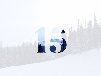 15 mountains number type typography