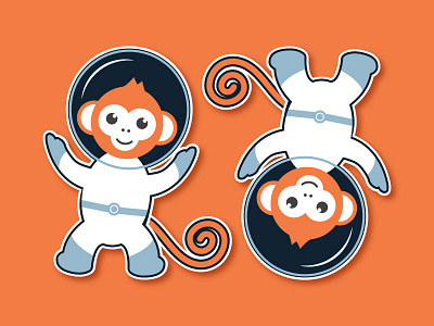 Space Monkey Stickers monkey stickers