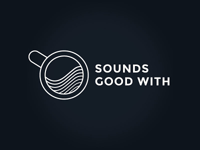 Sounds Good With Logo coffee design flat logo minimalistic music typography