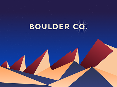 Boulder,CO boulder colorado gradient mountains triangles vector