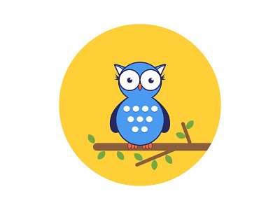 Owl flat illustration owl vector
