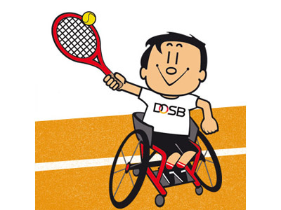 DOSB Trimmy - Rollstuhltennis dosb illustration inclusion sports vector