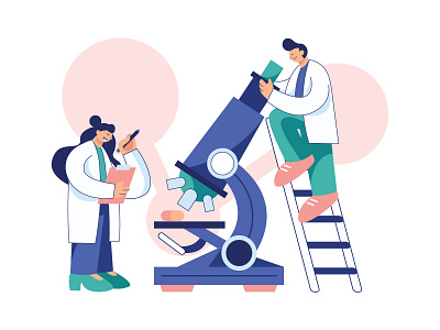 Chemical Laboratory experiment 2 character character design flat design illustration laboratory science scientist ui vector web