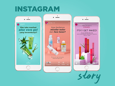 Instagram Story - Beauty Product Push adobe illustrator adobe photoshop branding design instagram banner instagram post