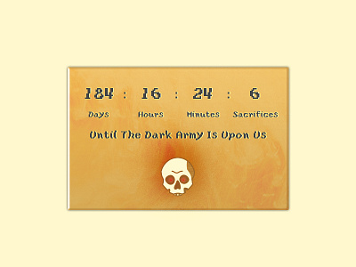 DailyUI Day014 - Countdown Timer countdown dailyui day011 game interface rpg skull timer