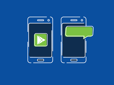 Mobile App & Text apps iconography illustration texting