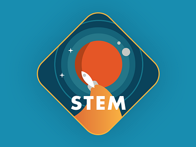 STEM 2016 Badge badge illustration mars space stem