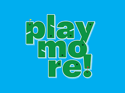 Personal Mantra self-promo mantra play more tyopgraphy mini-golf illustration