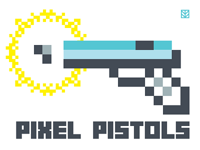 Pixel Pistols 8 bit just for fun team branding