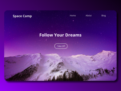 Space Camp Landing Page