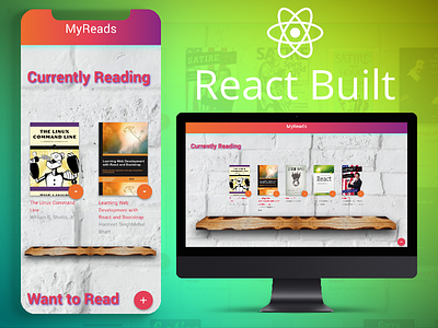 MyReads App front end react ui ux