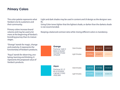 Vardast SaaS Startup - Primary Colors