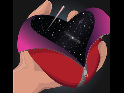 The Open Heart Galaxy art flat graphics galaxy graphic design inspiration inspirit juxtaposition meditation space