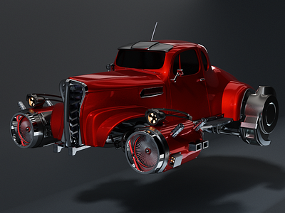 Retro car is completely new 3d 3d art 3d artist art blender car retro science fiction steampunk