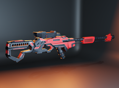 SiFi Gun 3d 3d art art blender game design weapon