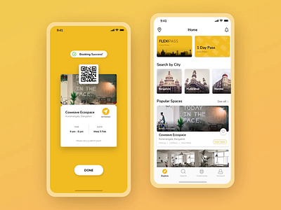 Spacebar App | Space Booking adobe xd animation booking booking app calendar co working coworking interaction ios mobile app product design prototype space spacebar ticket booking transaction ui design ux