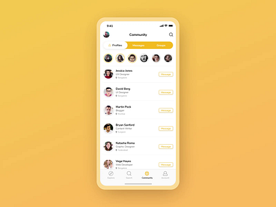 Spacebar App | Community adobe xd chat chat room co working community coworking space forum groups interaction message messaging messenger mobile app network product design profile prototype spacebar ui design ux