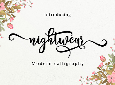 Font Nightwear Script calligraphy font design fonts fonts collection illustration lettering logo script typography vector