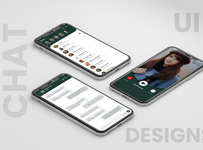 Chat UI Designs adobe xd app design illustration typography ui ux