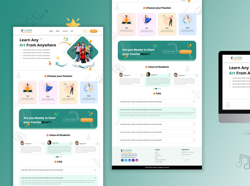 E Learn (Online Classes) by Gottipamula Somashekar on Dribbble