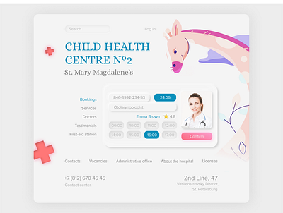 Health Centre website design illustration ui ux web website