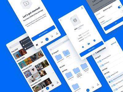 Storj mobile concept (selected screens) blockchain blockchain storage cloud cloud storage explorer file manager file sharing finder folders photo sync photos