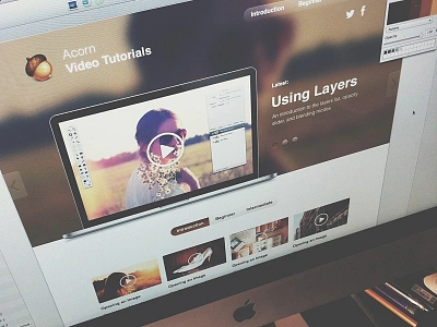 Acorn Videotuts website concept .acorn .sketch acornapp concept sketchapp ui website