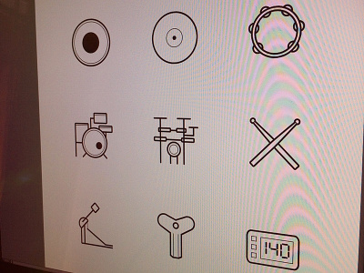 Icons for drums shop website