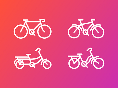 Bicycles vector icons affinity designer bicycle bike flat nounproject simple travel vector icon