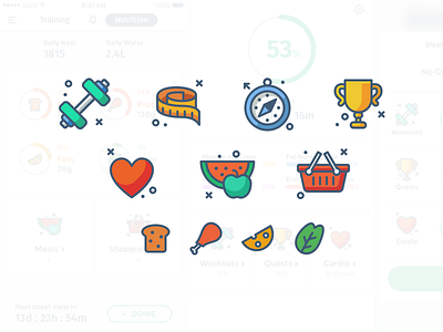 Icons for iOS health app