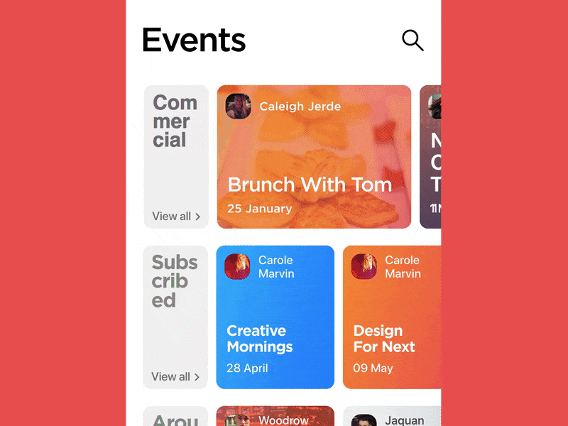 Events app flow #1