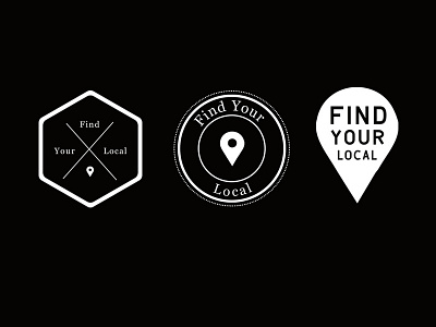 Find Your Local badge branding illustration local logo map typography