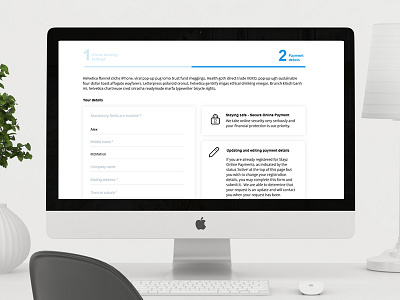 2 step on boarding process design desktop form icon line material navigation on boarding registration sign up steps ui