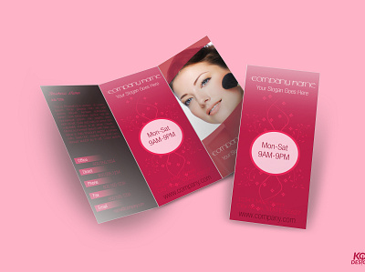 Beauty Salon Trifold Brochure beauty salon brochure trifold