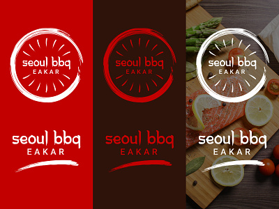 Seoul BBQ Logo bbq food korean logo seoul