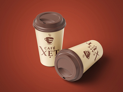 Cafe Xet logo coffee coffee cup coffee shop logo